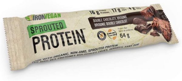 Iron Vegan Sprouted Protein Bars | Double Chocolate Brownie Flavour